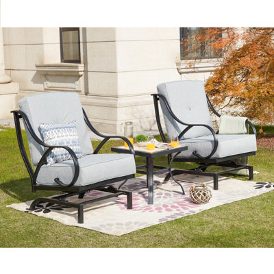 Beachcrest Home Pelletier 3 Piece Seating Group with Cushions Reviews Wayfair